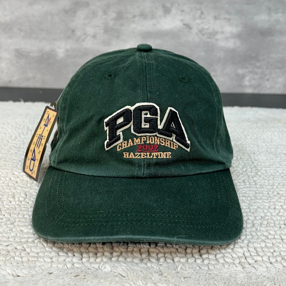 Vintage PGA Tour Golf Strap Back Hat OSFA Deadstock Golfing Dad Cap Hazeltine